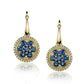 Sapphire Forget Me Not Drop Earrings