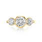 Three Stone Bowl Ring