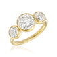 Three Stone Bowl Ring