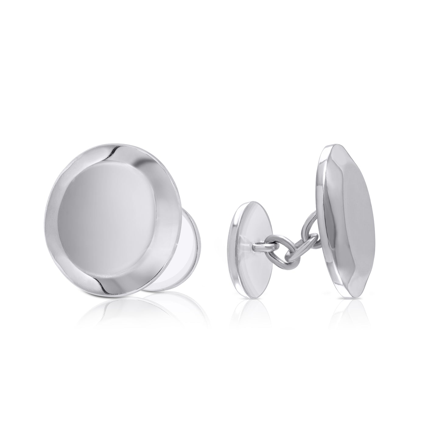 Circle Bevel Cufflinks