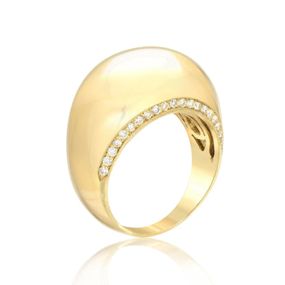 Diamond Outline Dome Ring