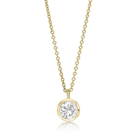 Round Diamond Bowl Necklace