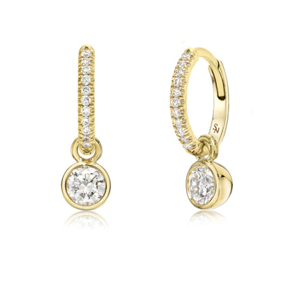 Diamond Bowl Hoop Charms