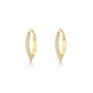 Marquise Hoops with Diamonds - 14 mm