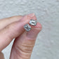 Emerald Cut Diamond Bezel Studs