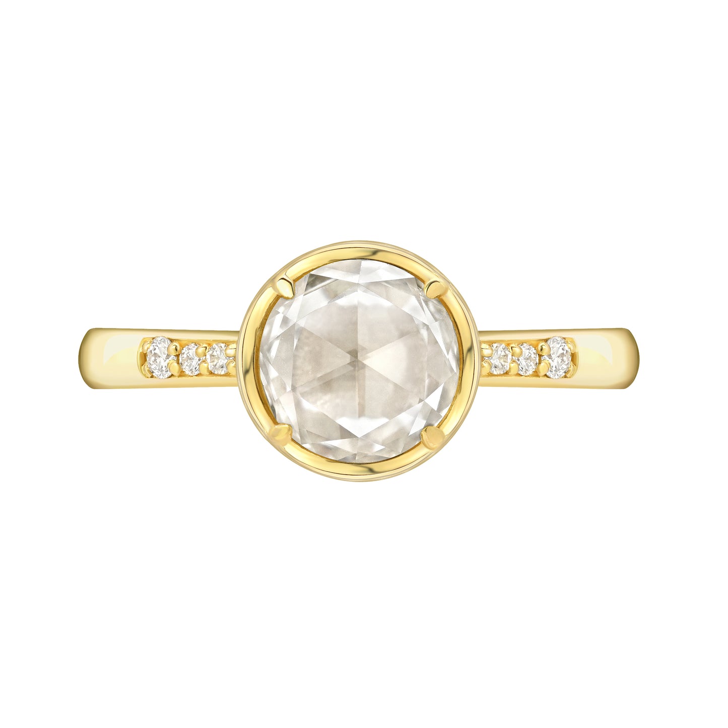 Rose Cut Diamond Bezel