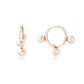 Triple Pearl Hoops