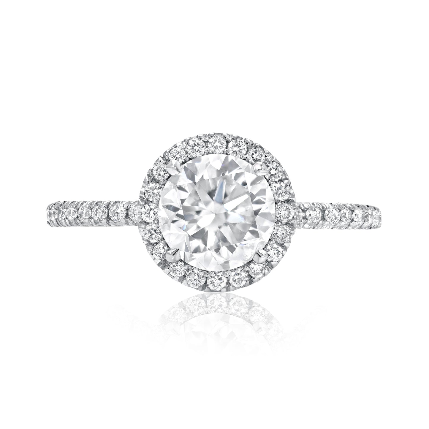 Halo Ring with Pave Band