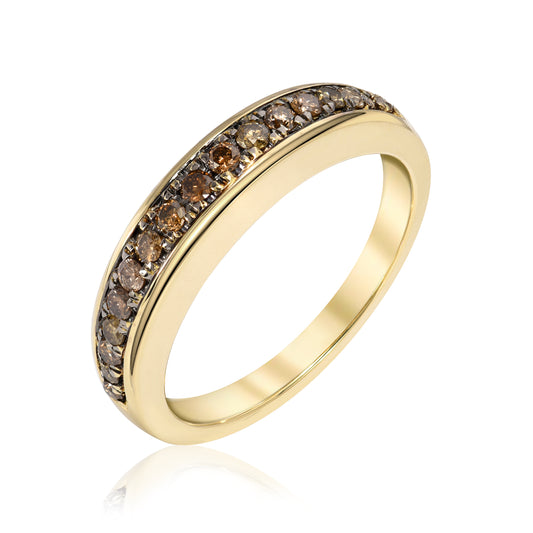 Arc Ring with Top Champagne Diamonds