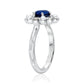 Flor de Oro with Sapphire, Champagne Diamond and Pearl