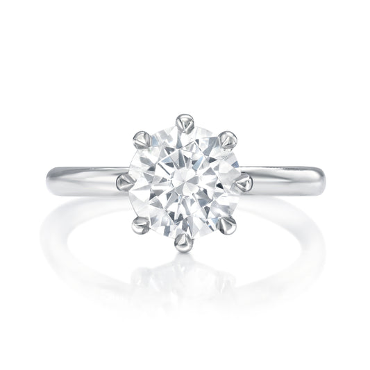 Eight Prong Diamond Basket Ring