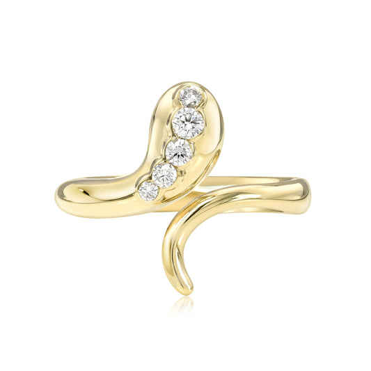 Snake Ring with Diamonds