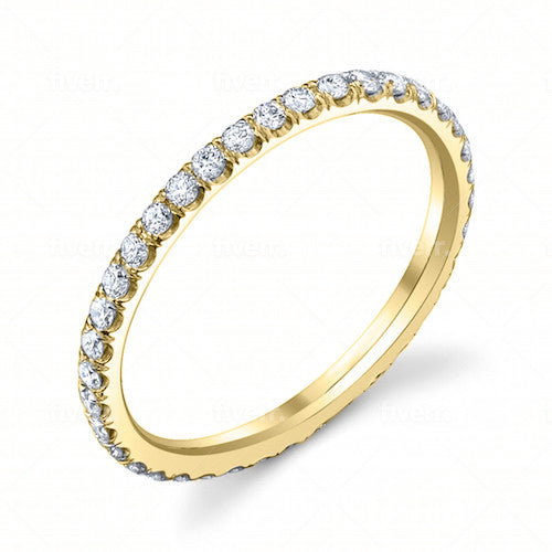 Small Split Prong Diamond Eternity Band