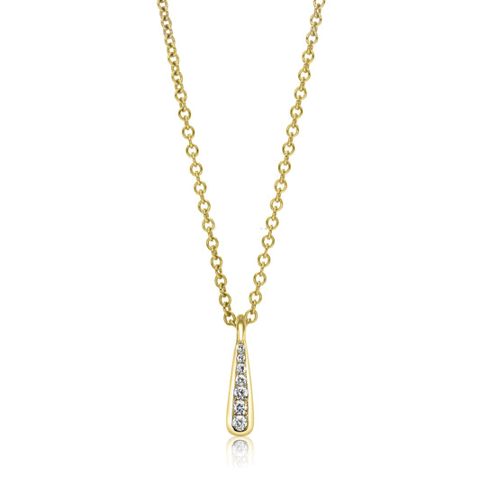 Mini Teardrop Necklace with Diamonds