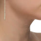 Elongated Diamond Teardrop and Petal Earrings