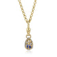 Purple Sapphire Cluster Dog Clip Pendant