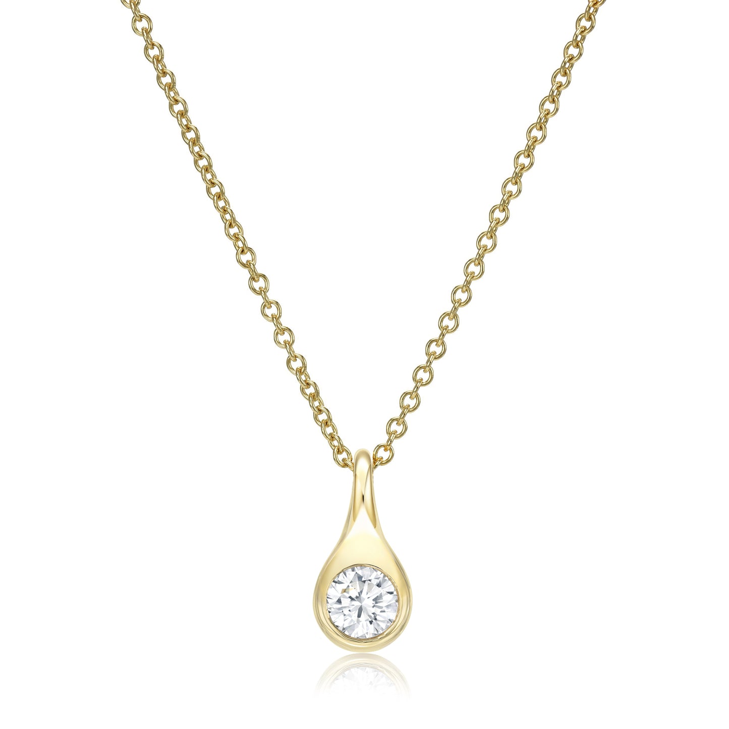 Round Diamond Teacup Necklace
