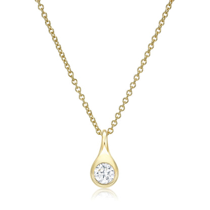 Round Diamond Teacup Necklace