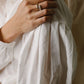 Petal Wrap Ring with Half Pave Diamonds
