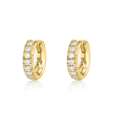 Chubby Baby Hoops with Diamonds