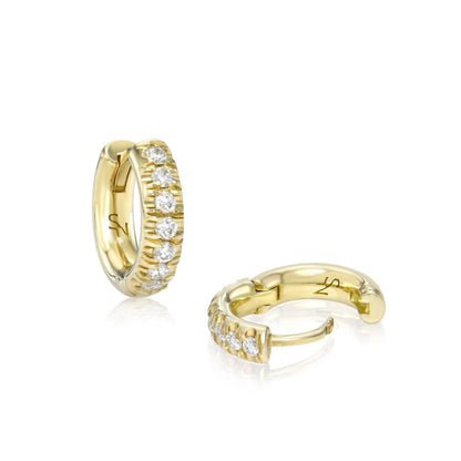 Chubby Baby Hoops with Diamonds