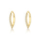 Marquise Hoops with Diamonds - 18 mm